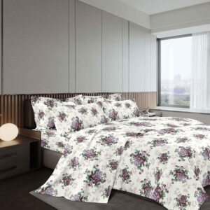 SET DE SÁBANAS 4 PIEZAS ESTAMPADA QUEEN