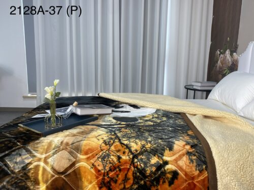 FRAZADA DE TERCIOPELO CON CARNERO 1 PAÑO 4 KG