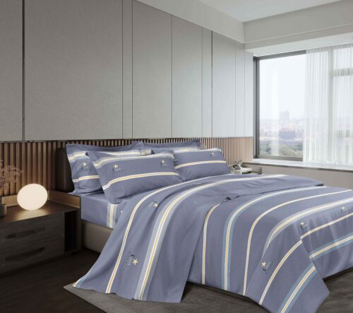 SET DE SÁBANAS 4 PIEZAS ESTAMPADA QUEEN