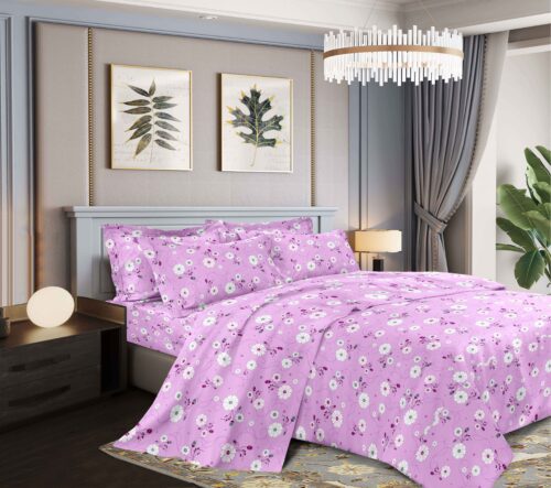 SET DE SÁBANAS 4 PIEZAS ESTAMPADA QUEEN