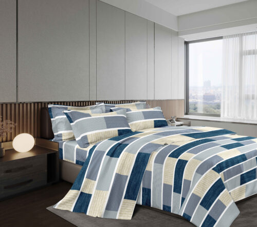 SET DE SÁBANAS 4 PIEZAS ESTAMPADA QUEEN