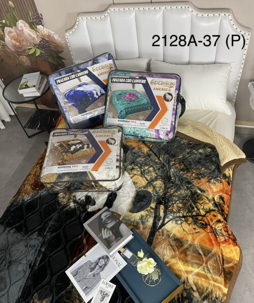 FRAZADA DE TERCIOPELO CON CARNERO 1 PAÑO 4 KG