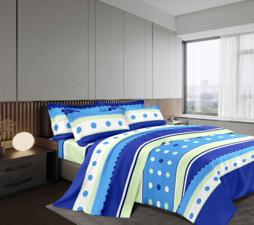 SET DE SÁBANAS 4 PIEZAS ESTAMPADA QUEEN