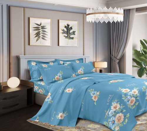 SET DE SÁBANAS 4 PIEZAS ESTAMPADA QUEEN