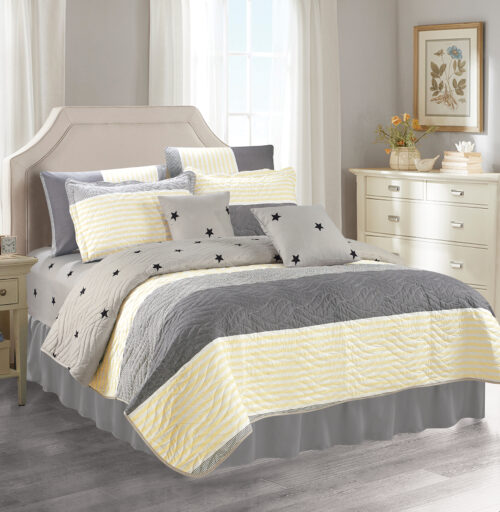 SET DE COBERTOR 7 PIEZAS  QUEEN