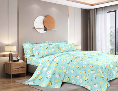 SET DE SÁBANAS 4 PIEZAS ESTAMPADA QUEEN