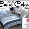 SET DE CUBRE COLCHAS 4 PIEZAS  DE 2 PLAZAS