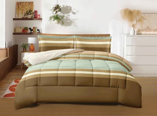 COBERTOR TELA CON CARNERO ACOLCHADO 5 PIEZAS