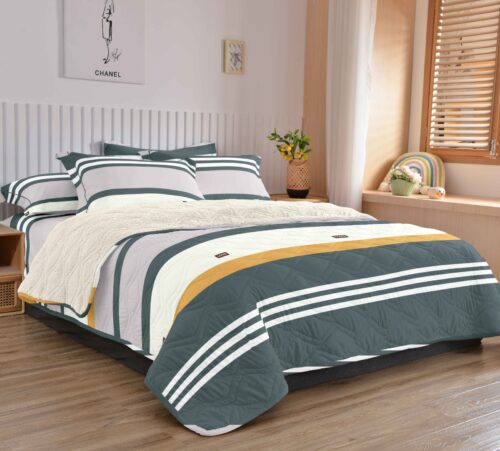 COBERTOR TELA CON CARNERO DELGADO 5 PIEZAS