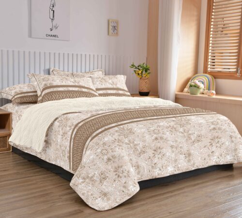 COBERTOR TELA CON CARNERO DELGADO 5 PIEZAS