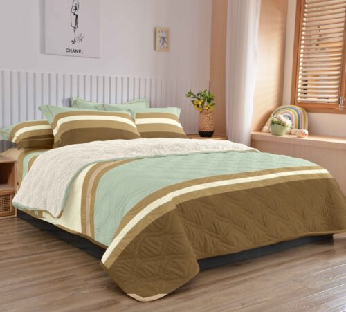 COBERTOR TELA CON CARNERO DELGADO 5 PIEZAS