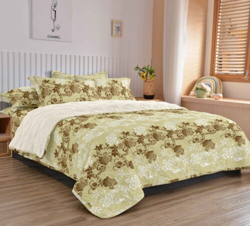 COBERTOR TELA CON CARNERO DELGADO 5 PIEZAS