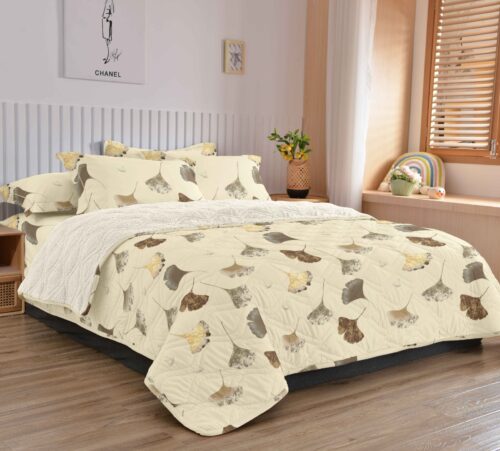 COBERTOR TELA CON CARNERO DELGADO 5 PIEZAS