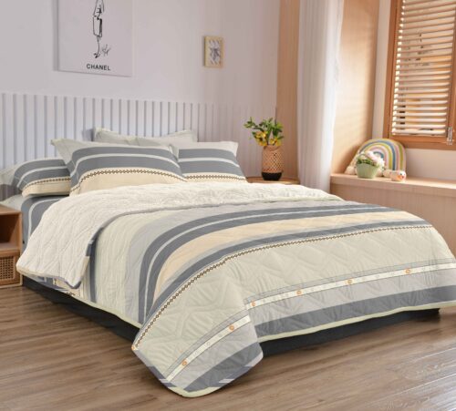 COBERTOR TELA CON CARNERO DELGADO 5 PIEZAS