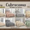 COBERTOR TELA CON CARNERO 3 PIEZAS BORDADO C. E. PREMIUM