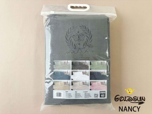 SET DE SÁBANAS 4 PIEZAS COLOR ENTERO MODELO MEDALLÓN