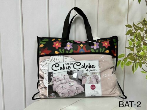 SET DE CUBRE COLCHAS 4 PIEZAS  DE 2 PLAZAS