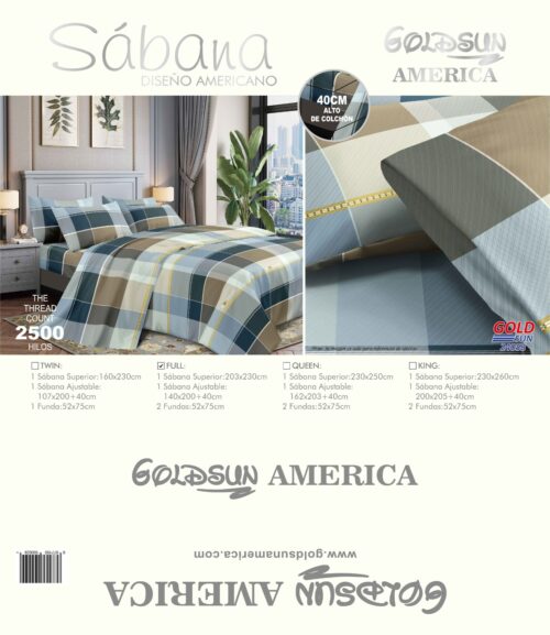 SET DE SÁBANAS 4 PIEZAS ESTAMPADA MALETA