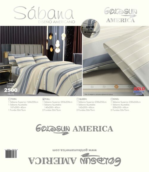 SET DE SÁBANAS 4 PIEZAS ESTAMPADA MALETA