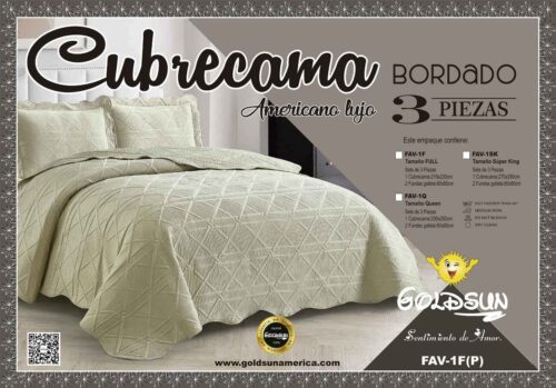 COBERTOR DE VERANO C.E. BORDADO 3 PIEZA
