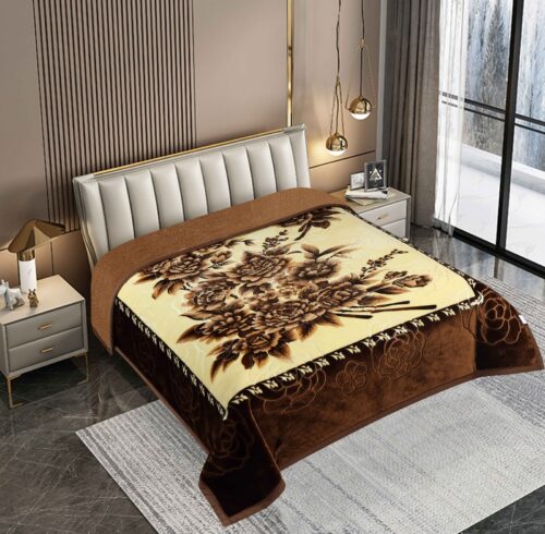 FRAZADA DE TERCIOPELO CON CARNERO 1 PAÑO 4 KG