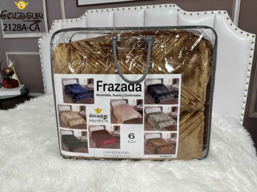 FRAZADA DE TERCIOPELO C.E DOBLE CARA MODELO COREANO 6 KG