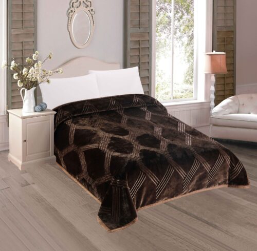 FRAZADA DE TERCIOPELO C.E DOBLE CARA MODELO COREANO 6 KG