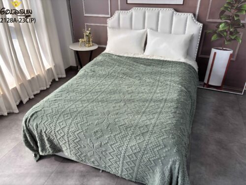 MANTA TRENZADA COLOR ENTERO