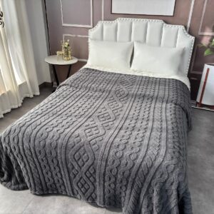 MANTA TRENZADA COLOR ENTERO