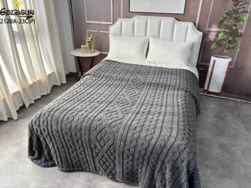 MANTA TRENZADA COLOR ENTERO