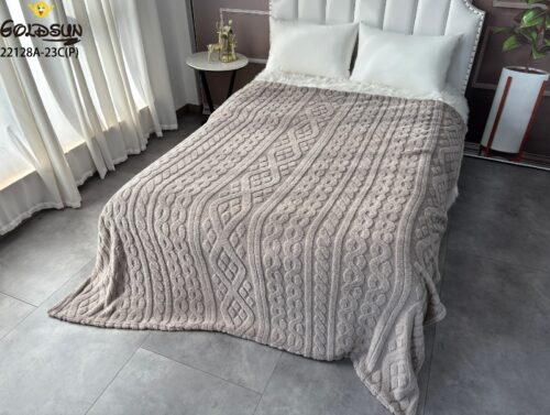 MANTA TRENZADA COLOR ENTERO