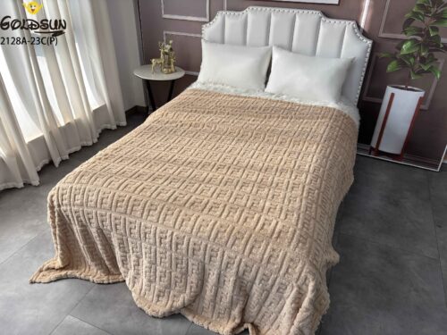 MANTA TRENZADA COLOR ENTERO