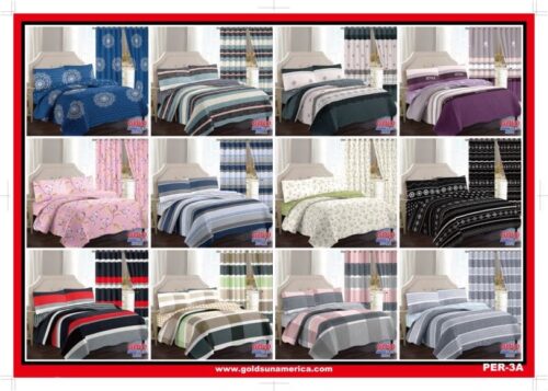 SET EDREDÓN DE VERANO 7 PIEZAS CON CORTINA