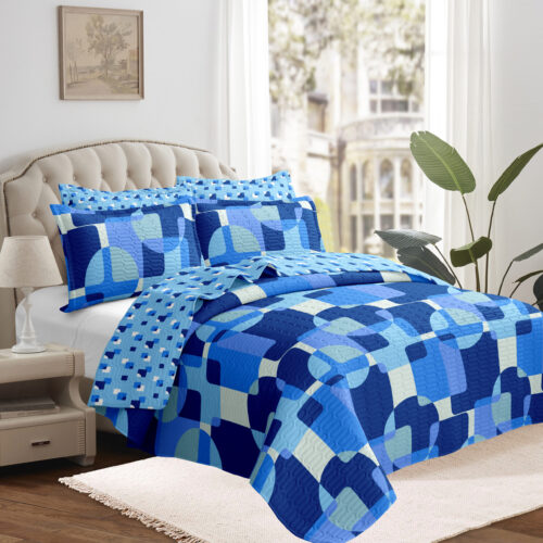 SET DE COBERTOR 7 PIEZAS  QUEEN