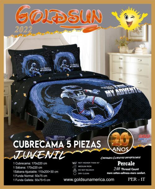 SET DE COBERTOR 5 PIEZAS JUVENIL