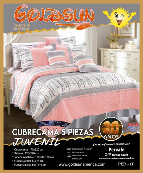 SET DE COBERTOR 5 PIEZAS JUVENIL