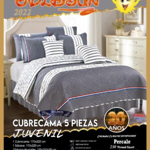 SET DE COBERTOR 5 PIEZAS JUVENIL