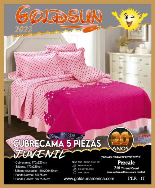 SET DE COBERTOR 5 PIEZAS JUVENIL