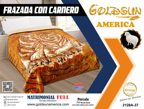 FRAZADA DE TERCIOPELO CON CARNERO 1 PAÑO 4 KG