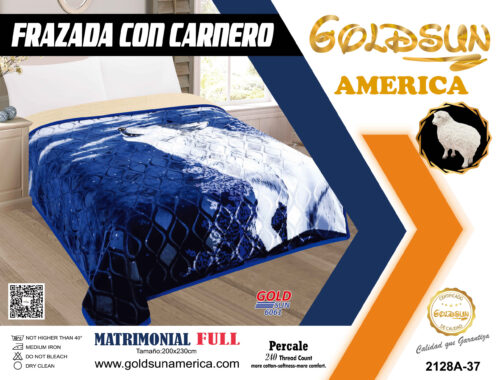 FRAZADA DE TERCIOPELO CON CARNERO 1 PAÑO 4 KG