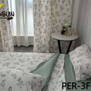 SET EDREDÓN DE VERANO 7 PIEZAS CON CORTINA