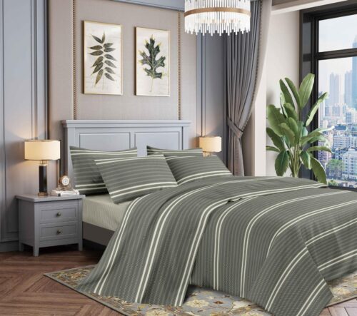 COBERTOR TELA CON TELA ACOLCHADO 5 PIEZAS PREMIUM