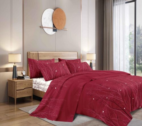 COBERTOR TELA CON TELA ACOLCHADO 5 PIEZAS PREMIUM