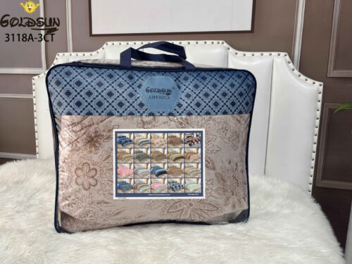 COBERTOR ACOLCHADO P/C 3 PIEZAS 2 PLAZAS ESTAMPADO