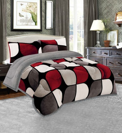 COBERTOR ACOLCHADO P/C 3 PIEZAS 2 PLAZAS ESTAMPADO