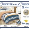 COBERTOR ACOLCHADO P/C 3 PIEZAS 2 PLAZAS ESTAMPADO