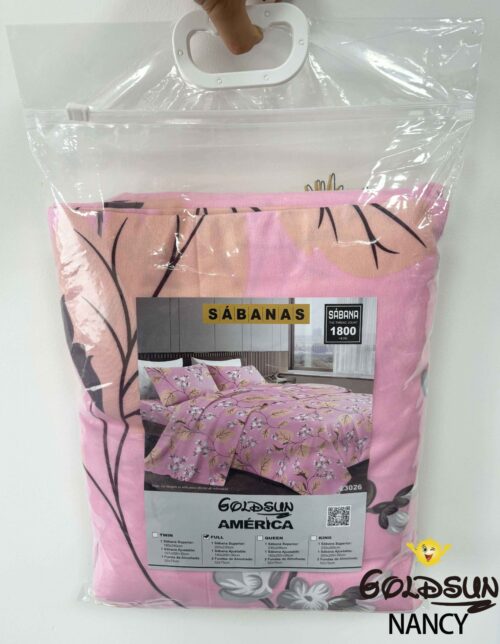 SET DE SÁBANAS 4 PIEZAS ESTAMPADA