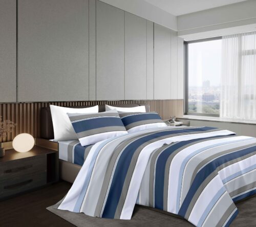 SET DE SÁBANAS 4 PIEZAS ESTAMPADA