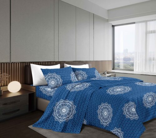 SET DE SÁBANAS 4 PIEZAS ESTAMPADA