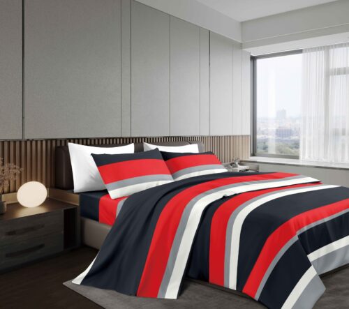 SET DE SÁBANAS 4 PIEZAS ESTAMPADA